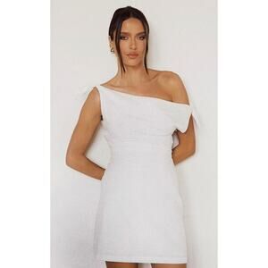 Showpo White One-Shoulder Mini Dress